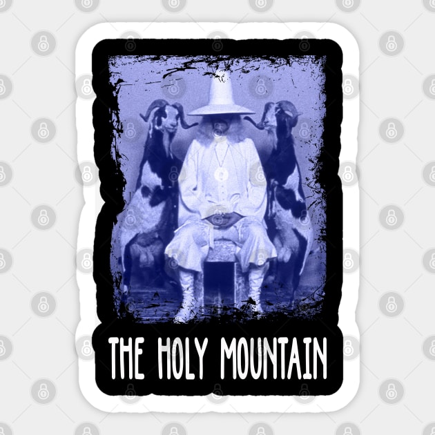 Alejandro's Surreal Tribute The Mountain Retro Tee Sticker by Iron Astronaut